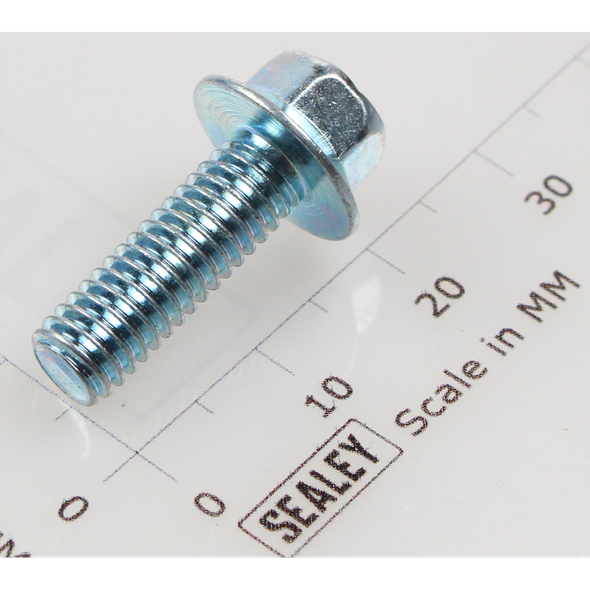 Sealey Hex head flange bolt m6x18 single