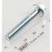Sealey Hex head flange bolt m6x35 single