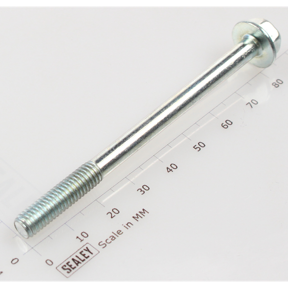 Sealey Hex head flange bolt m6x80 single