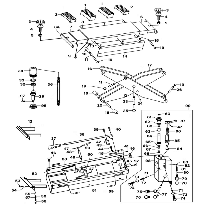 Sealey Outer scissors arm