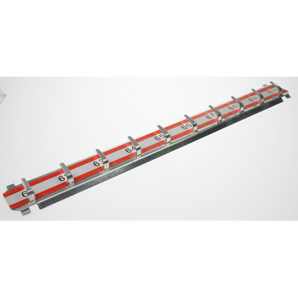 Sealey Numbered bars 10 hooks (61-70) 'red'