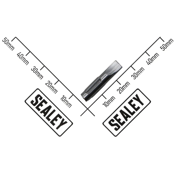 Sealey Slotted Bit SL5 x 25mm (Lock-On)