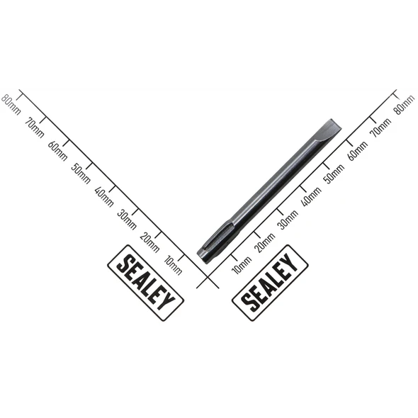 Sealey Slotted Bit SL5 x 58mm (Lock-On)