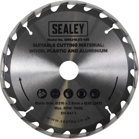 Sealey Blade Ø216 x 2.8 x Ø30mm (24T)