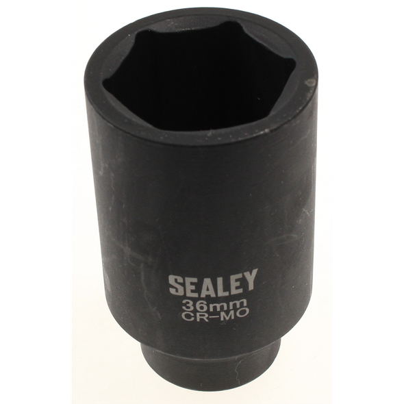 Sealey Impact hub nut socket 1/2"sq dr 36mm