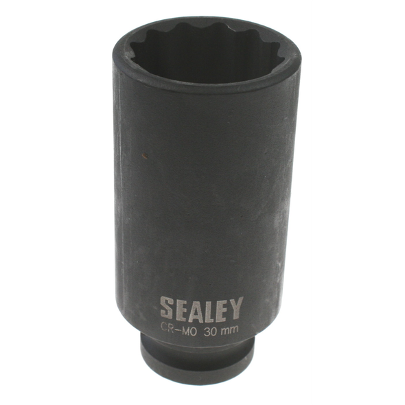 Sealey 1/2"dr.impact hub nut socket 30mm (12pt)