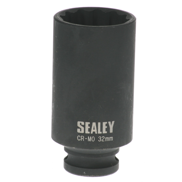 Sealey 1/2"dr.impact hub nut socket 32mm (12pt)