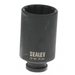 Sealey 1/2"dr.impact hub nut socket 36mm (12pt)