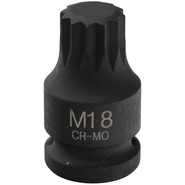Sealey Impact Spline Socket 1/2"Dr M18 (43mmL)