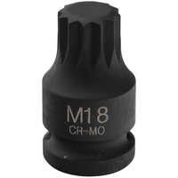 Sealey Impact Spline Socket 1/2"Dr M16 (43mmL) SX052-V2-02