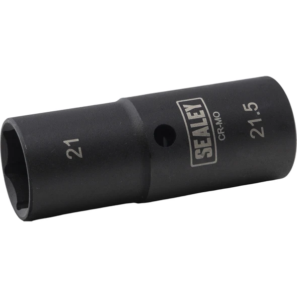 Sealey 1/2"Dr Deep Impact Socket 80mm Double Ended 21-21.5mm