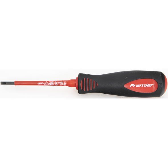 Sealey Insulated Slotted Screwdriver 3 x 75mm