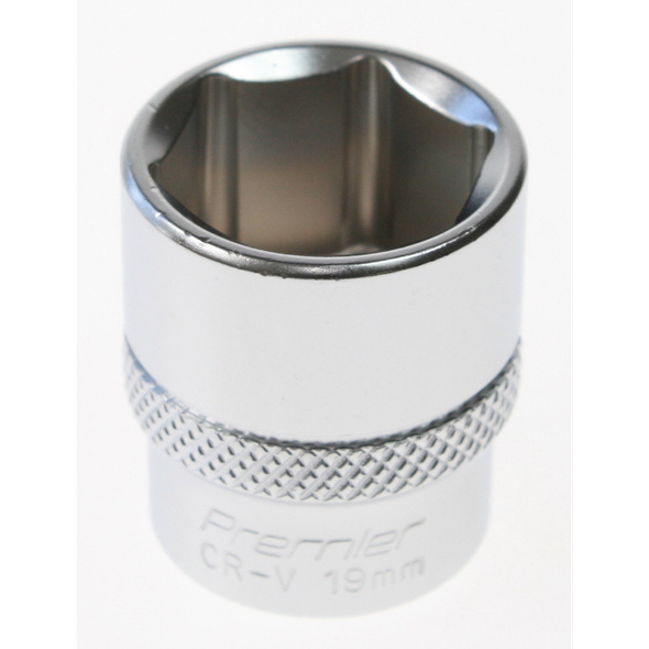 Sealey Socket 3/8"dr 19mm (6pt)