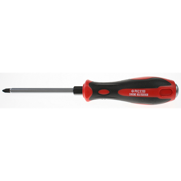 Sealey Phillips screwdriver 2x100mm 'hammer-thru'