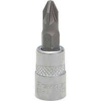 Sealey 1/4"Dr Pozi Socket Bit PZ2 (37mmL) TBTP07.V2-25