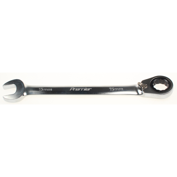 Sealey Ratchet comb. spanner 15mm 'specialised'