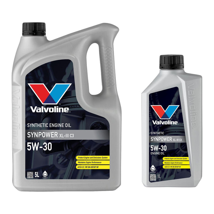 Valvoline SynPower XL-III C3 5W-30 5W30 Fully Synthetic Engine Oil - 6 Litres 6L Valvoline - Town Tools 