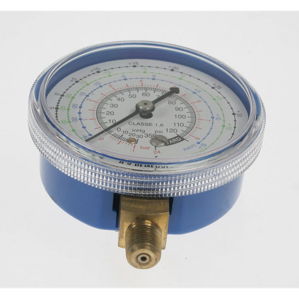 Sealey Pressure gauge 350psi, 70mm od, btm fitting
