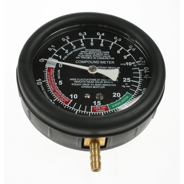 Sealey Gauge 70kg/cm2, btm fitt, 100mm od.
