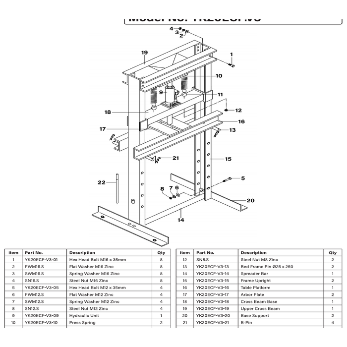 Sealey Hydraulic Unit