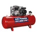 Sealey Air Compressor 200L Belt Drive 3hp with Cast Cylinders SAC1203B Sealey - Town Tools 