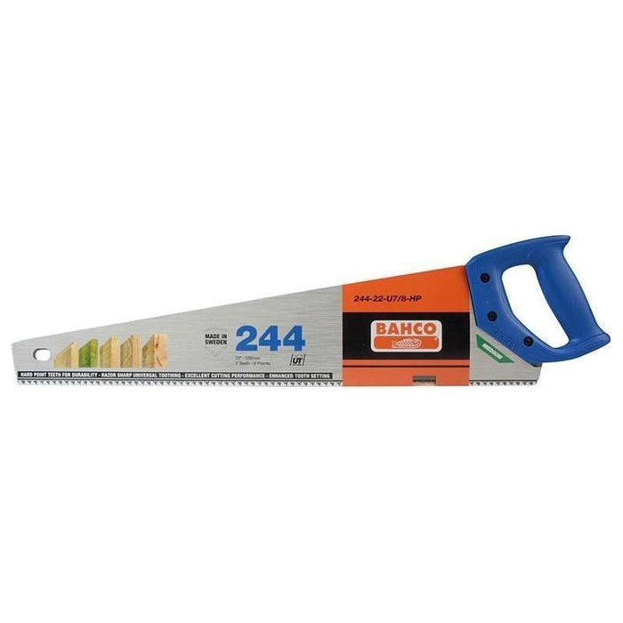 Bahco 244-22-U7/8-HP Hardpoint Handsaw 550mm (22in) 7 TPI Bahco - Town Tools