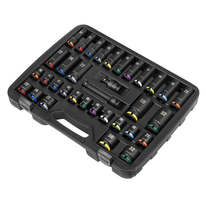 Sealey Premier Premier Impact Socket Set 1/2"Sq Drive 34pc AK5635M Sealey Premier - Town Tools 