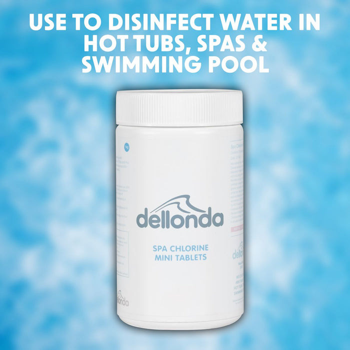 Dellonda Chlorine Mini Tabs for Hot Tubs/Spas & Swimming Pools 1kg DL51 Dellonda - Town Tools 