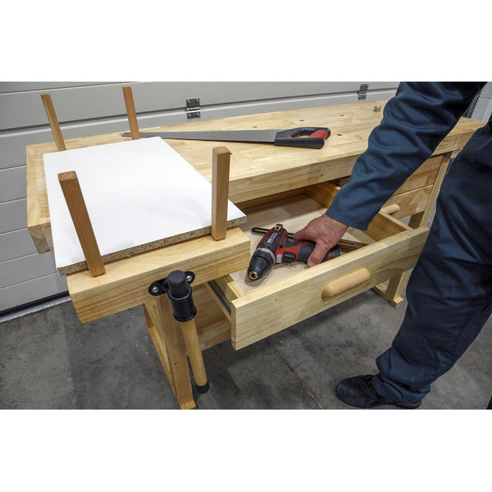 Sealey Woodworking Bench with 4 Drawers AP1640 Sealey - Town Tools 
