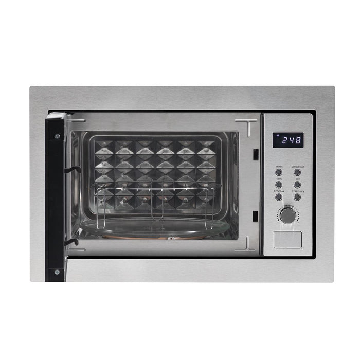 Baridi Integrated Microwave Oven with Grill 25L Capacity 900W - Stainless Steel