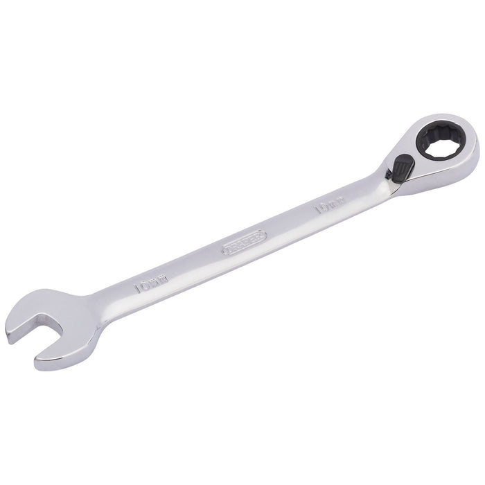 Draper HI-TORQ Metric Reversible Ratcheting Combination Spanner, 10mm Draper - Town Tools 