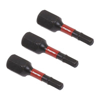Sealey Hex 3mm Impact Power Tool Bits 25mm 3pc AK8211