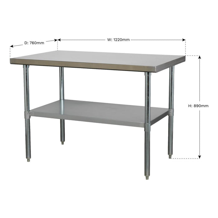 Sealey Stainless Steel Workbench 1.2m AP1248SS Sealey - Town Tools 