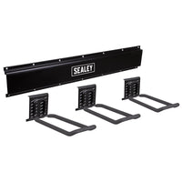 Sealey Wall Mounting 3 Closed End Hook Storage Rail APHKIT7