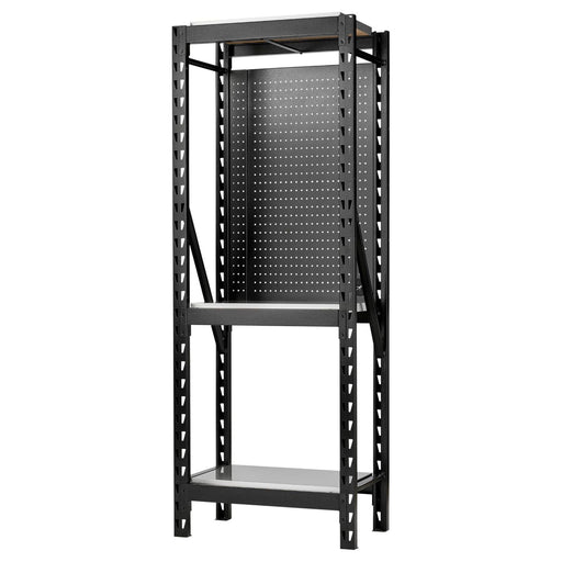 Bunker 17 Piece Modular 3 Tier Racking with Stainless Steel Shelving and Pegboards, 750mm Draper - Town Tools