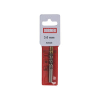Dormer A002 HSS-TiN Coated Jobber Drills (2) 3.0mm OL:61mm WL:33mm