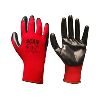 Scan Nitrile Coated Knitted Gloves - L (Size 9)