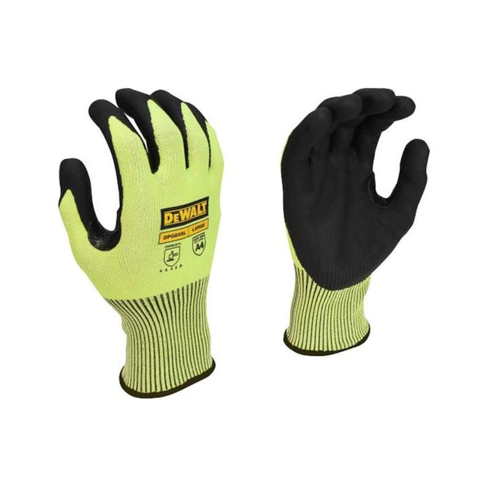 Dewalt Power Tools Hi-Vis Cut D Grip Gloves - L (Size 9) DeWALT Power Tools - Town Tools