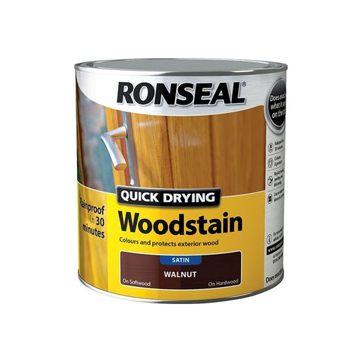 Ronseal Quick Drying Woodstain Satin Smoked Walnut 2.5 litre Ronseal - Town Tools