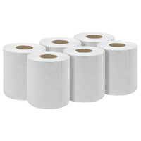 Sealey 2-Ply Embossed White Paper Roll 60m - Pack of 6 WHT60