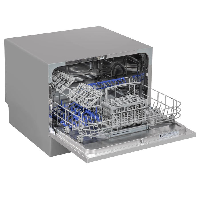 Baridi Tabletop Dishwasher 6 Place Settings 6.5L Capacity - Silver DH84