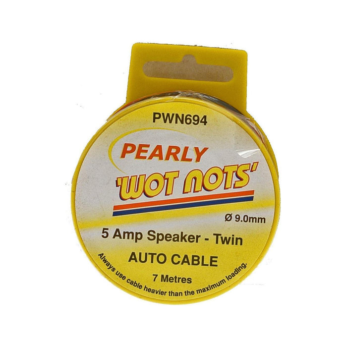 Wot-Nots Twin Speaker Cable - Red/Black - 7m - 5A Pearl Automotive - Town Tools 