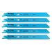 Bluespot Tools Bi-Metal Reciprocating Saw Blade 240mm x 5 TPI Pack of 5 BlueSpot Tools - Town Tools