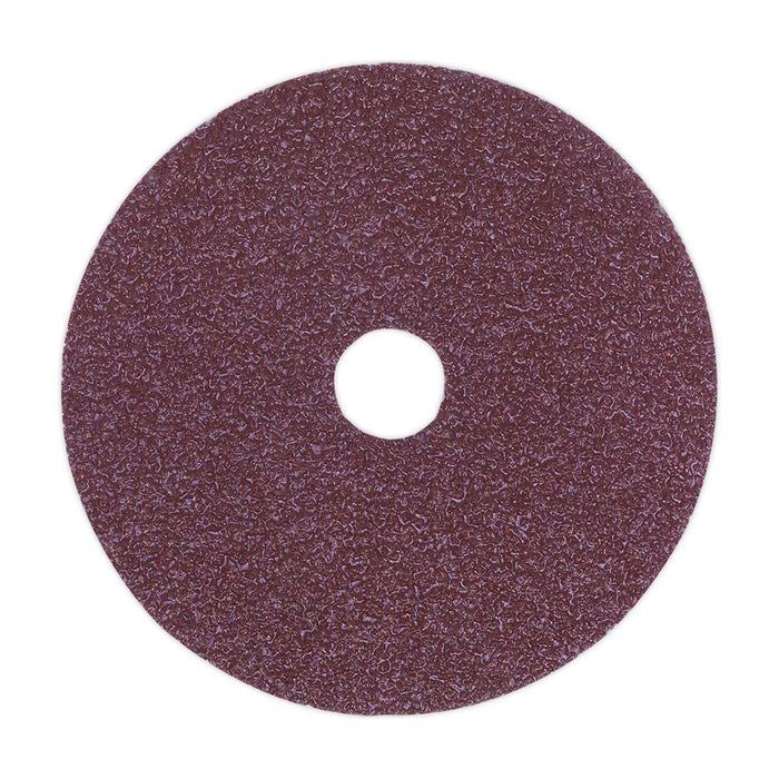 Sealey Sanding Disc Fibre Backed100mm 50Grit Pack of 25 FBD10050 Sealey - Town Tools 