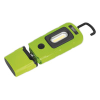 Sealey Rechargeable 360 Inspection Light 3W COB & 1W SMD LED Green Lithium-Polym