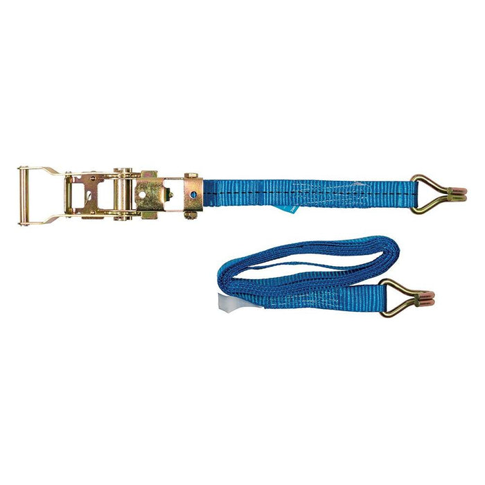 Silverline Ratchet Tie Down Strap J-Hook 3m x 27mm - Rated 350kg Capacity 700kg Silverline - Town Tools 