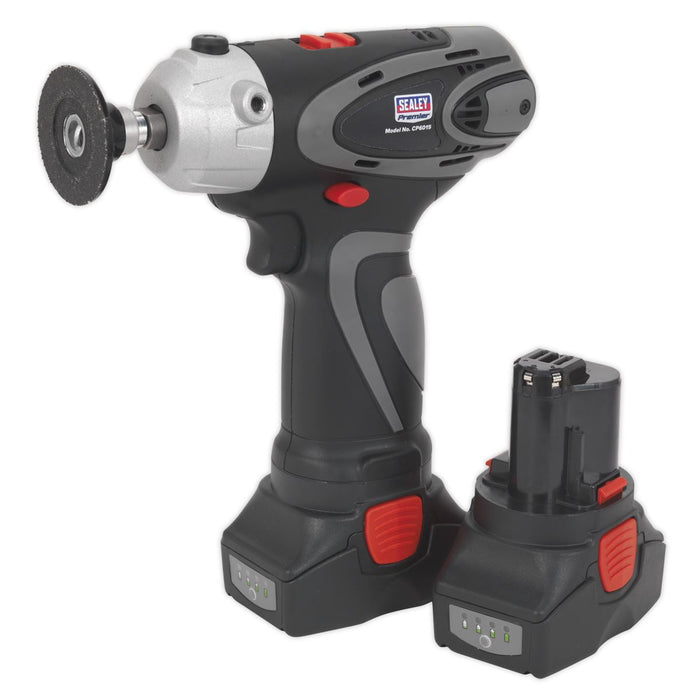 Sealey Cordless Polisher/Sander �75mm 14.4V Li-ion - 2 Batteries CP6005 Sealey - Town Tools 