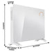 Baridi 2000W Electric Glass Panel Heater with 24/7 Timer, Remote Control & Wi-Fi - White Baridi - Town Tools