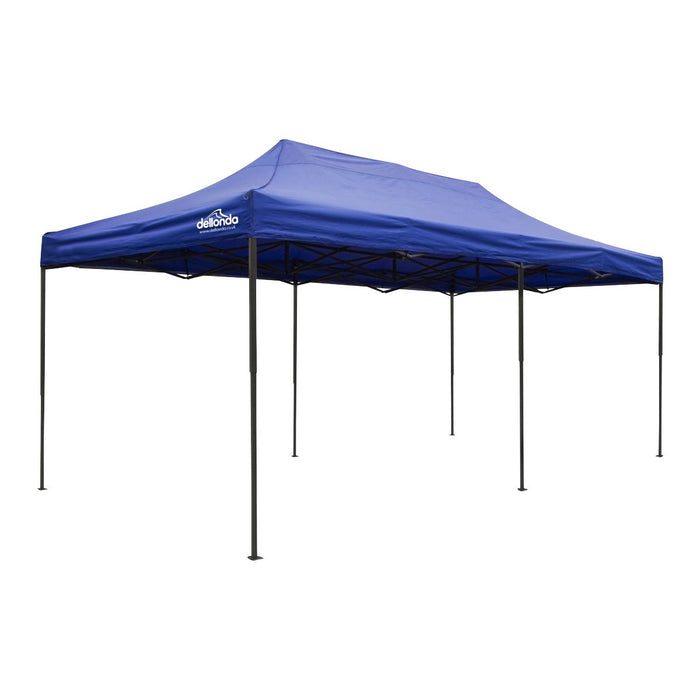 Dellonda 3x6m Pop-Up Gazebo Heavy Duty  Carry Bag Rope Stakes & Weight Blue