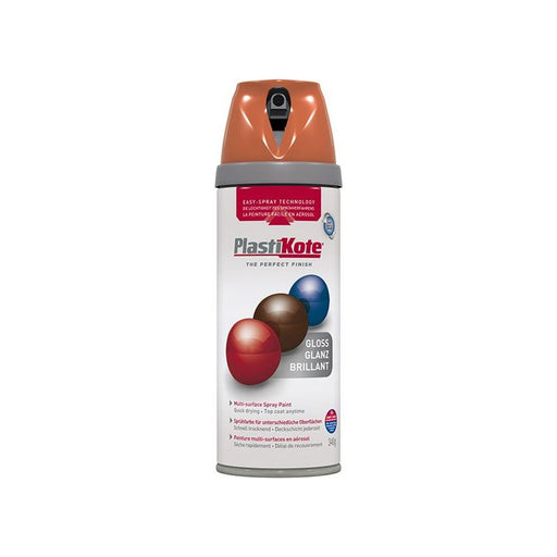 Plastikote Twist & Spray Gloss Orange 400ml PlastiKote - Town Tools